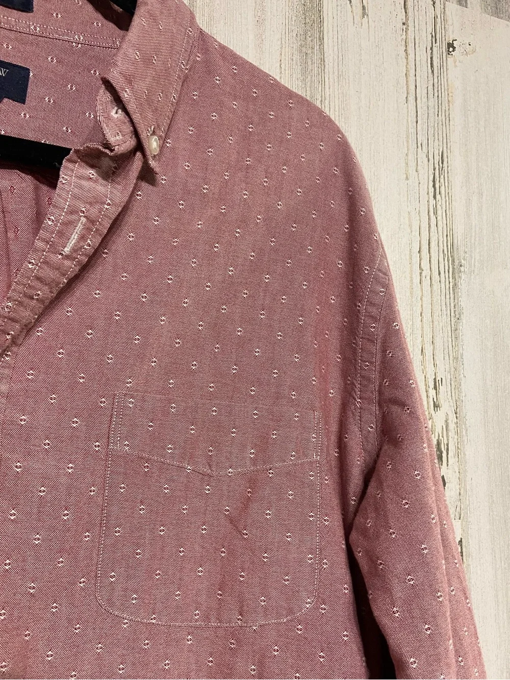 J. Crew Oxford Men’s Cotton Red Slim Button Down Shirt XL